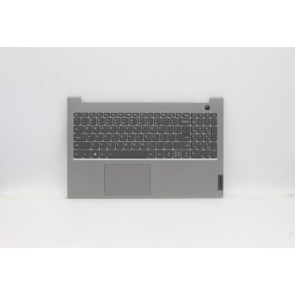 Lenovo 5CB1B34842 Palmrest Top Case con tastiera, Inglese, Grigio minerale, Retroilluminazione