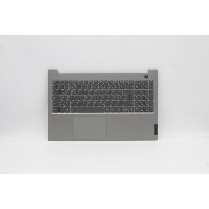 Lenovo 5CB1B35008 Palmrest Top Case con tastiera, Tedesco, Grigio minerale, Retroilluminazione