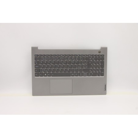 Lenovo 5CB1B35016 Palmrest Top Case con tastiera, Ceco/Slovacco, Grigio minerale, Retroilluminazione, UK