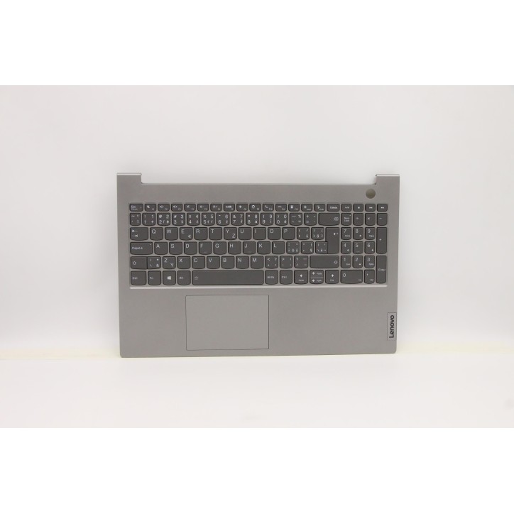Lenovo 5CB1B35016 Palmrest Top Case con tastiera, Ceco/Slovacco, Grigio minerale, Retroilluminazione, UK