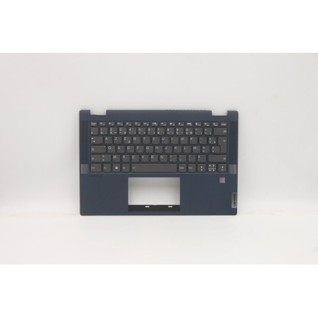 Lenovo 5CB1B36442 Palmrest Top Case con tastiera, Francese, Blu scuro, Retroilluminazione