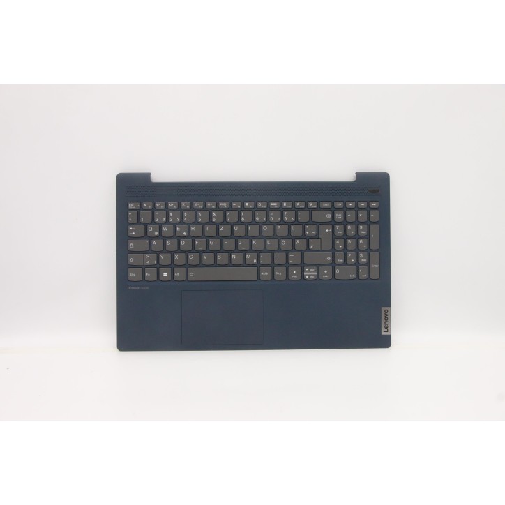 Lenovo 5CB1B42842 Palmrest Top Case con tastiera, Tedesco, blu scuro, Retroilluminazione, Lettore di impronte digitali