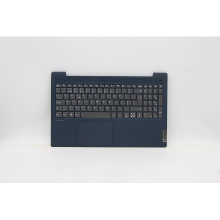 Lenovo 5CB1B42853 Palmrest Top Case con tastiera, Portoghese, blu scuro, Retroilluminazione, Lettore di impronte digitali