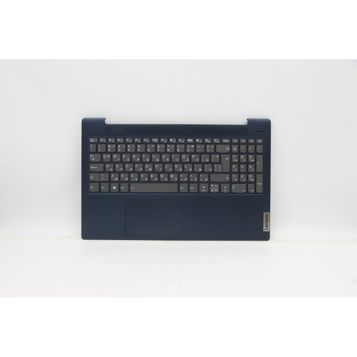 Lenovo 5CB1B42865 Palmrest Top Case con tastiera, Bulgaro, blu scuro, Retroilluminazione, Lettore di impronte digitali, UK