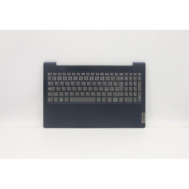 Lenovo 5CB1B42866 Palmrest Top Case con tastiera, Ceco/Slovacco, blu scuro, Retroilluminazione, Lettore di impronte digitali, UK