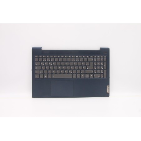 Lenovo 5CB1B42872 Palmrest Top Case con tastiera, Tedesco, blu scuro, Retroilluminazione, Impronta digitale