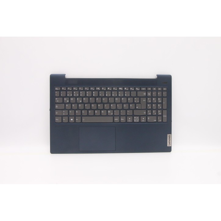 Lenovo 5CB1B42872 Palmrest Top Case con tastiera, Tedesco, blu scuro, Retroilluminazione, Impronta digitale
