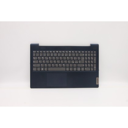 Lenovo 5CB1B42878 Palmrest Top Case con tastiera, Italiano, blu scuro, Retroilluminazione, Lettore di impronte digitali