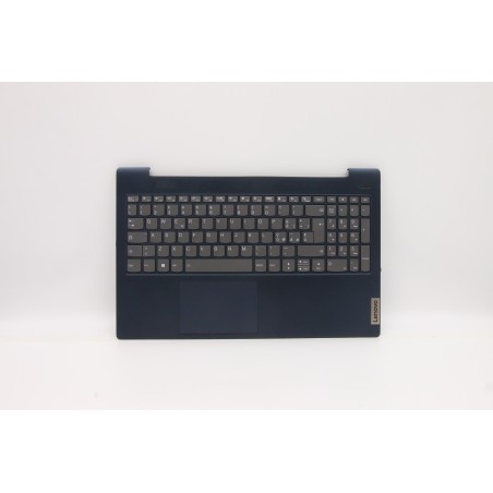 Lenovo 5CB1B42878 Palmrest Top Case con tastiera, Italiano, blu scuro, Retroilluminazione, Lettore di impronte digitali