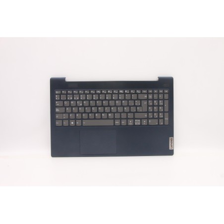 Lenovo 5CB1B42886 Palmrest Top Case con tastiera, Spagnolo, blu scuro, Retroilluminazione, Lettore di impronte digitali
