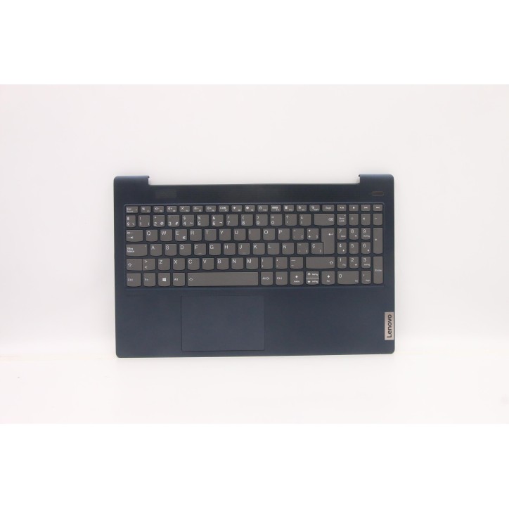 Lenovo 5CB1B42886 Palmrest Top Case con tastiera, Spagnolo, blu scuro, Retroilluminazione, Lettore di impronte digitali