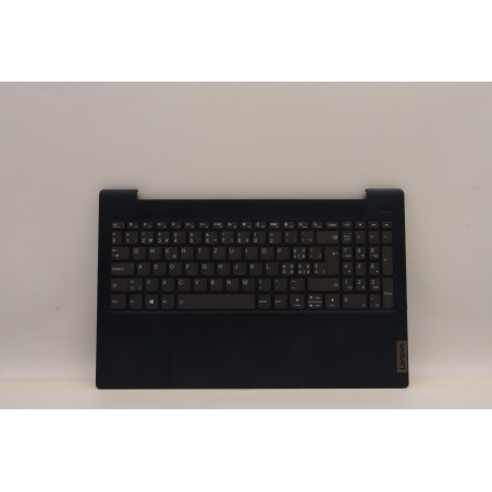 Lenovo 5CB1B42887 Palmrest Top Case con tastiera, Svizzera, blu scuro, Retroilluminazione, Lettore di impronte digitali