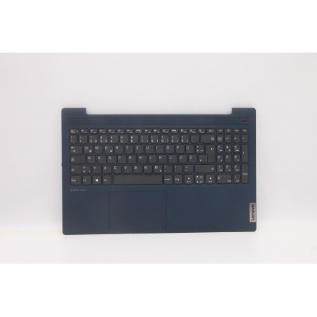 Lenovo 5CB1B42902 Palmrest Top Case con tastiera, Tedesco, blu scuro, Senza_retroilluminazione, Lettore di impronte digitali