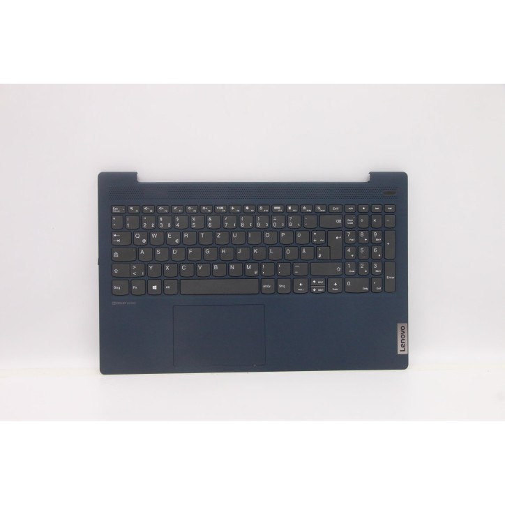 Lenovo 5CB1B42902 Palmrest Top Case con tastiera, Tedesco, blu scuro, Senza_retroilluminazione, Lettore di impronte digitali