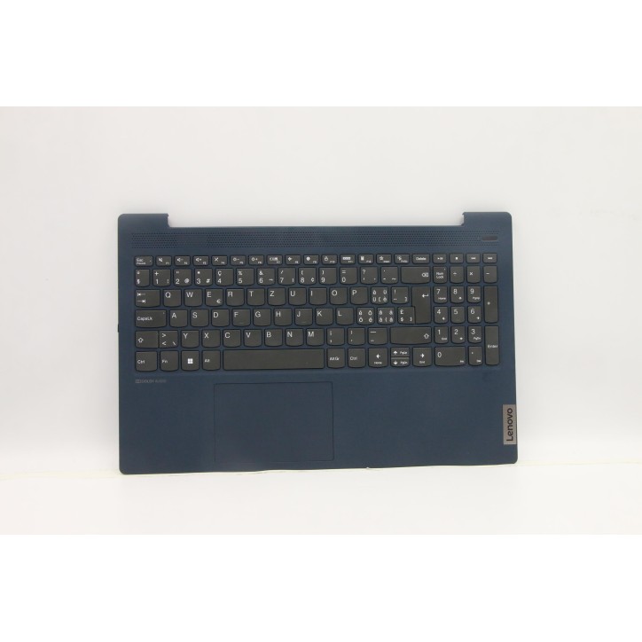 Lenovo 5CB1B42916 Palmrest Top Case con tastiera, Svizzera, blu scuro, Senza_retroilluminazione, Lettore di impronte digitali