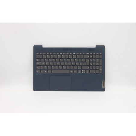 Lenovo 5CB1B42954 Palmrest Top Case con tastiera, Belga, blu scuro, Retroilluminazione, Senza lettore di impronte digitali, UK
