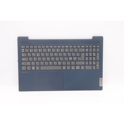 Lenovo 5CB1B42971 Palmrest Top Case con tastiera, Lingue scandinave, blu scuro, Retroilluminazione, Senza lettore di impronte di