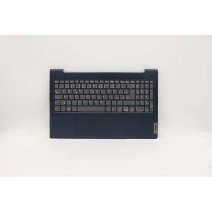 Lenovo 5CB1B42985 Palmrest Top Case con tastiera, Ceco/Slovacco, blu scuro, Retroilluminazione, Senza lettore di impronte digita