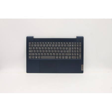 Lenovo 5CB1B42985 Palmrest Top Case con tastiera, Ceco/Slovacco, blu scuro, Retroilluminazione, Senza lettore di impronte digita