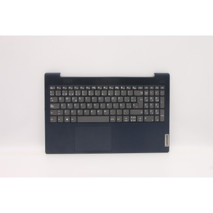 Lenovo 5CB1B43489 Palmrest Top Case con tastiera, Spagnolo, blu scuro, Senza_retroilluminazione, Senza lettore di impronte digit