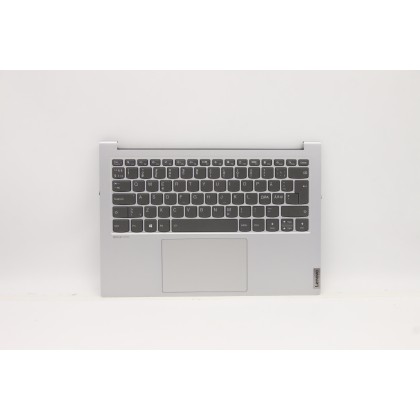 Lenovo 5CB1B43518 Palmrest Top Case con tastiera, Lingue scandinave, Argento chiaro