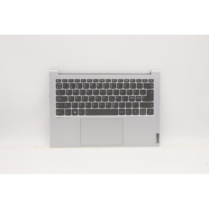 Lenovo 5CB1B43518 Palmrest Top Case con tastiera, Lingue scandinave, Argento chiaro