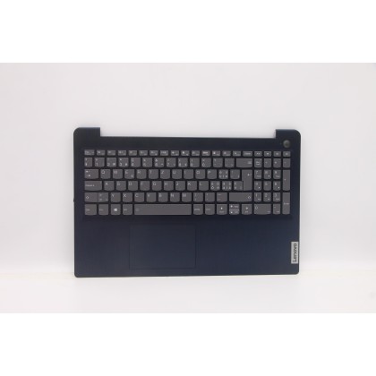 Lenovo 5CB1B62091 Palmrest Top Case con tastiera, Svizzera, blu scuro, Retroilluminazione, Lettore di impronte digitali
