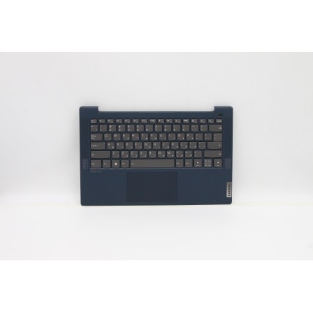 Lenovo 5CB1B65929 Palmrest Top Case con tastiera, Ebraico, blu scuro, Retroilluminazione, Lettore di impronte digitali