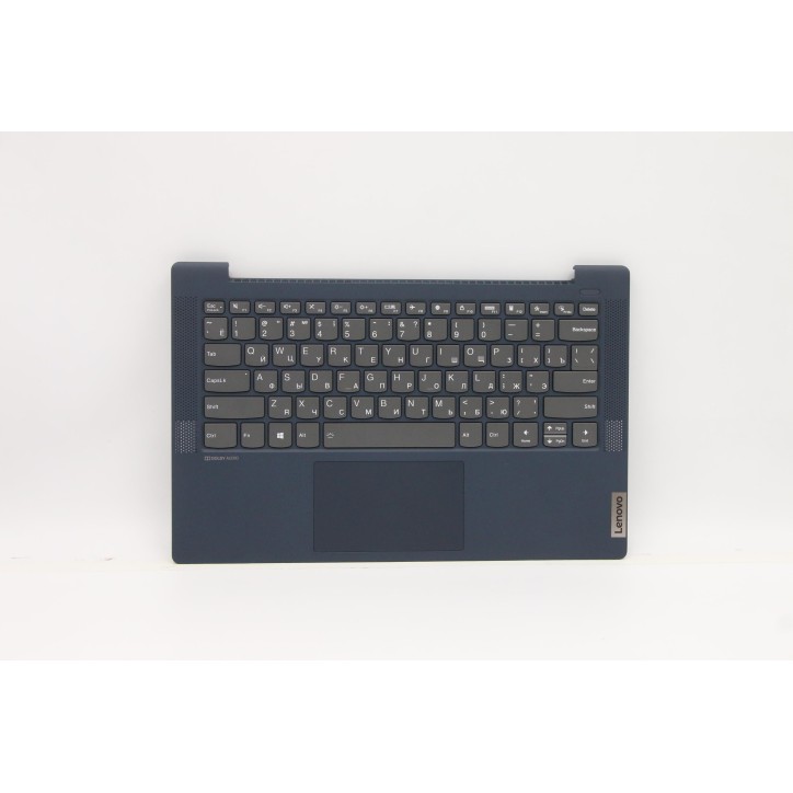 Lenovo 5CB1B66110 Palmrest Top Case con tastiera, Russo, blu scuro, Retroilluminazione, Senza lettore di impronte digitali