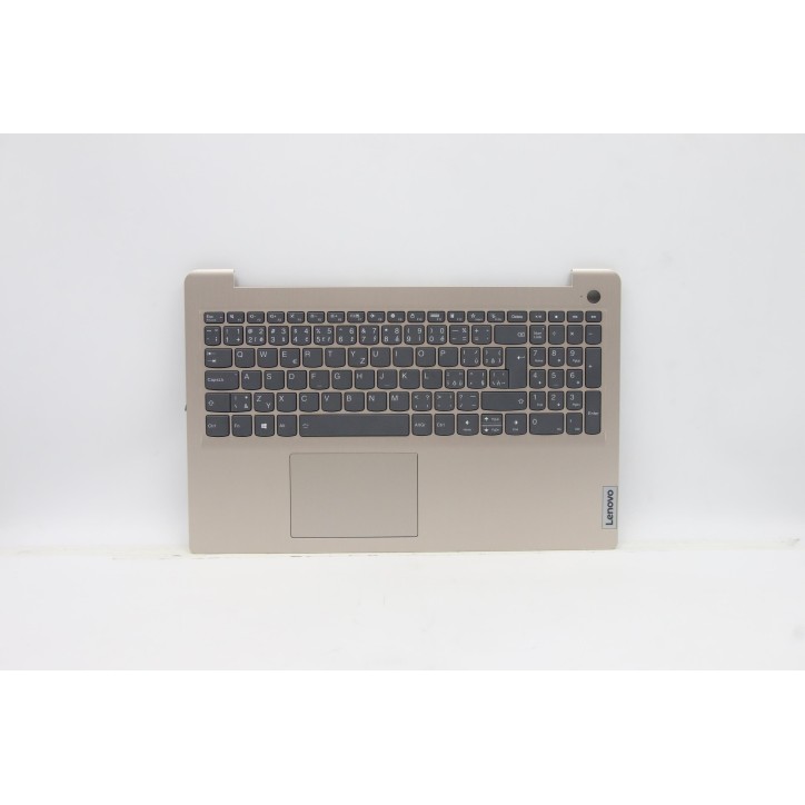 Lenovo 5CB1B69006 Palmrest Top Case con tastiera, Ceco/Slovacco, Retroilluminazione, Lettore di impronte digitali, UK