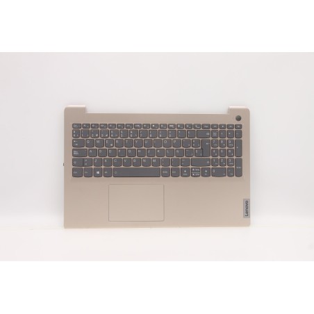 Lenovo 5CB1B69025 Palmrest Top Case con tastiera, Spagnolo, Sabbia, Retroilluminazione, Lettore di impronte digitali