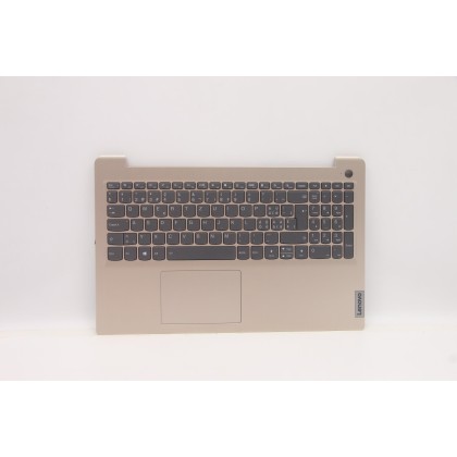 Lenovo 5CB1B69026 Palmrest Top Case con tastiera, Svizzera, Sabbia, Retroilluminazione, Lettore di impronte digitali