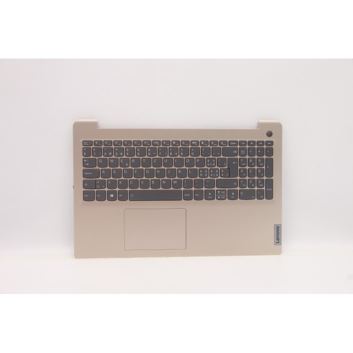 Lenovo 5CB1B69026 Palmrest Top Case con tastiera, Svizzera, Sabbia, Retroilluminazione, Lettore di impronte digitali