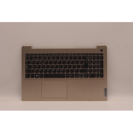 Lenovo 5CB1B69036 Palmrest Top Case con tastiera, Spagnolo, Sabbia, Senza_retroilluminazione, Lettore di impronte digitali