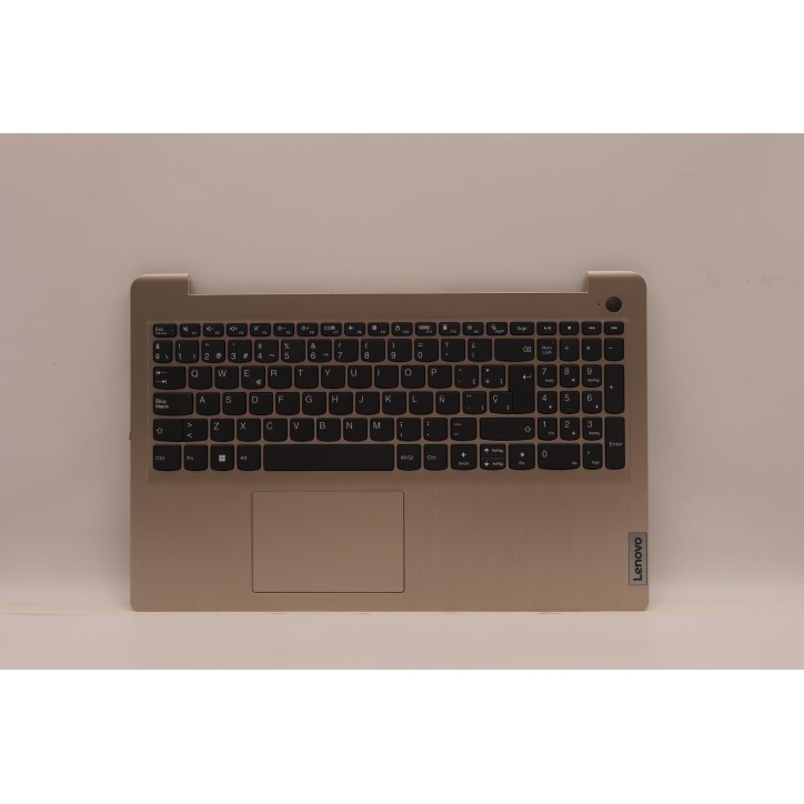Lenovo 5CB1B69036 Palmrest Top Case con tastiera, Spagnolo, Sabbia, Senza_retroilluminazione, Lettore di impronte digitali