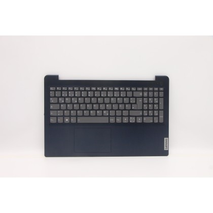 Lenovo 5CB1B69073 Palmrest Top Case con tastiera, Tedesco, blu scuro, Retroilluminazione, Senza lettore di impronte digitali