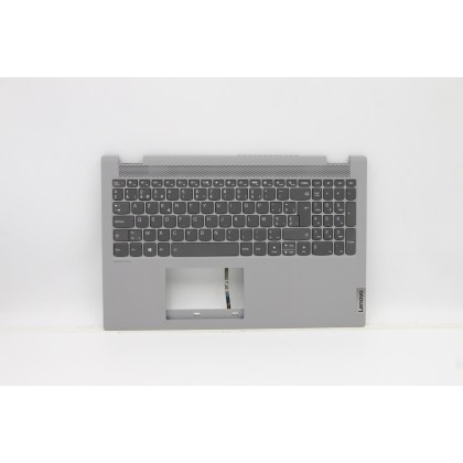 Lenovo 5CB1B95988 Palmrest Top Case con tastiera, Belga, Grigio platino, Retroilluminazione, UK