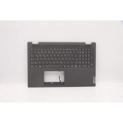 Lenovo 5CB1B96253 Palmrest Top Case con tastiera, Tedesco, Grigio, Retroilluminazione
