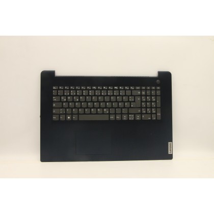 Lenovo 5CB1B96530 Palmrest Top Case con tastiera, Tedesco, blu scuro, Lettore di impronte digitali