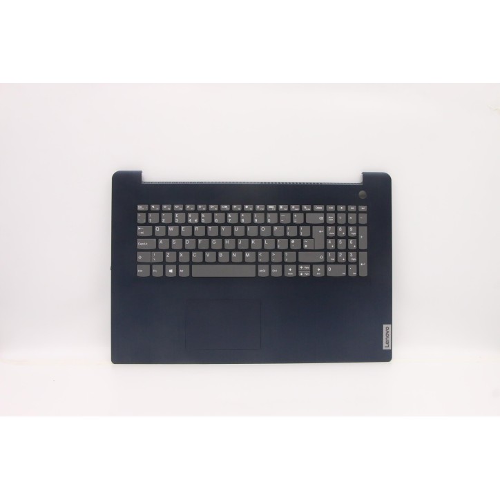 Lenovo 5CB1B96572 Palmrest Top Case con tastiera, Inglese Regno Unito, blu scuro, Lettore di impronte digitali