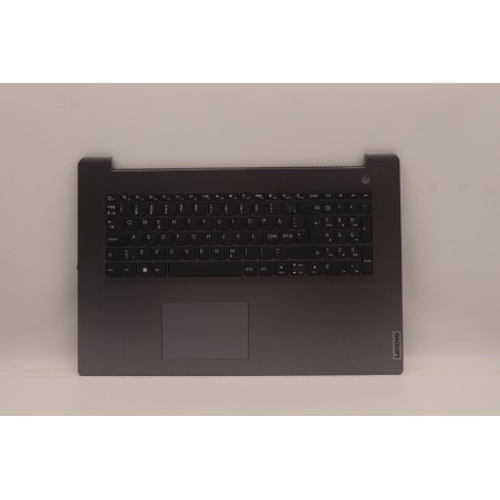 Lenovo 5CB1B97565 Palmrest Top Case con tastiera, Lingue scandinave, grigio artico, Senza lettore di impronte digitali