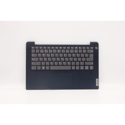 Lenovo 5CB1B97636 Palmrest Top Case con tastiera, Portoghese, blu scuro, Retroilluminazione, Lettore di impronte digitali