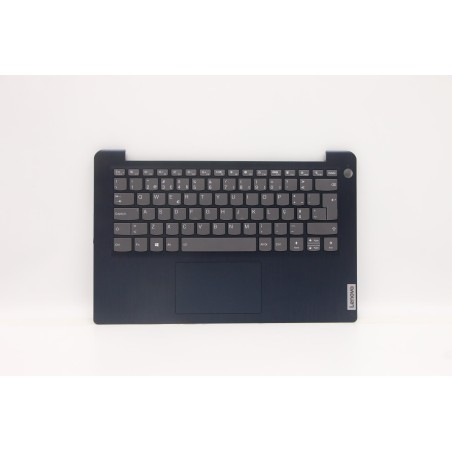 Lenovo 5CB1B97636 Palmrest Top Case con tastiera, Portoghese, blu scuro, Retroilluminazione, Lettore di impronte digitali
