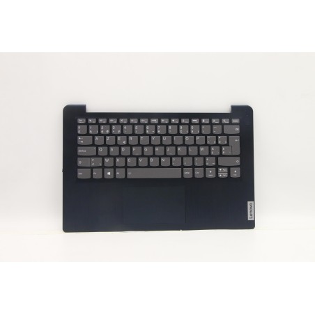 Lenovo 5CB1B97679 Palmrest Top Case con tastiera, Belga, blu scuro, Retroilluminazione, Senza lettore di impronte digitali, UK