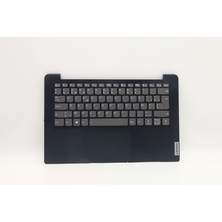 Lenovo 5CB1B97679 Palmrest Top Case con tastiera, Belga, blu scuro, Retroilluminazione, Senza lettore di impronte digitali, UK