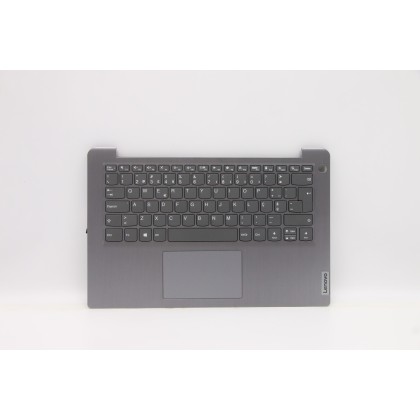 Lenovo 5CB1B97829 Palmrest Top Case con tastiera, Portoghese, grigio artico, Senza_retroilluminazione, Lettore di impronte digit