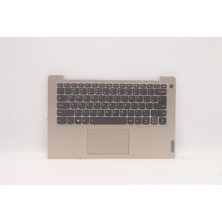 Lenovo 5CB1C04481 Palmrest Top Case con tastiera, Inglese (Stati Uniti/Europa), Sabbia, Retroilluminazione, Lettore di impronte 