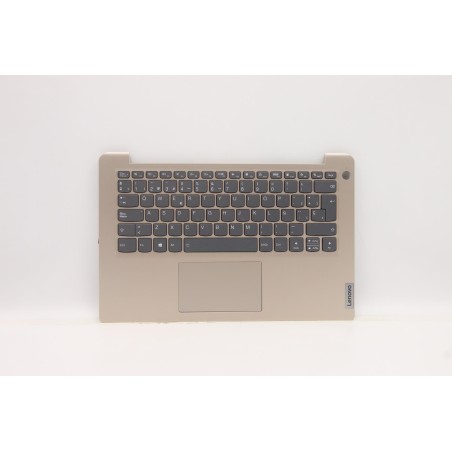 Lenovo 5CB1C04499 Palmrest Top Case con tastiera, Spagnolo, Sabbia, Retroilluminazione, Lettore di impronte digitali