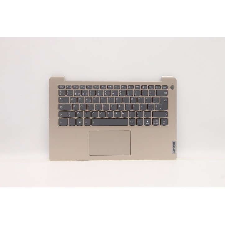 Lenovo 5CB1C04499 Palmrest Top Case con tastiera, Spagnolo, Sabbia, Retroilluminazione, Lettore di impronte digitali