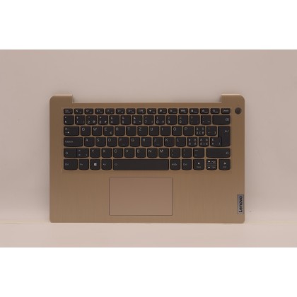 Lenovo 5CB1C04500 Palmrest Top Case con tastiera, Svizzera, Sabbia, Retroilluminazione, Lettore di impronte digitali
